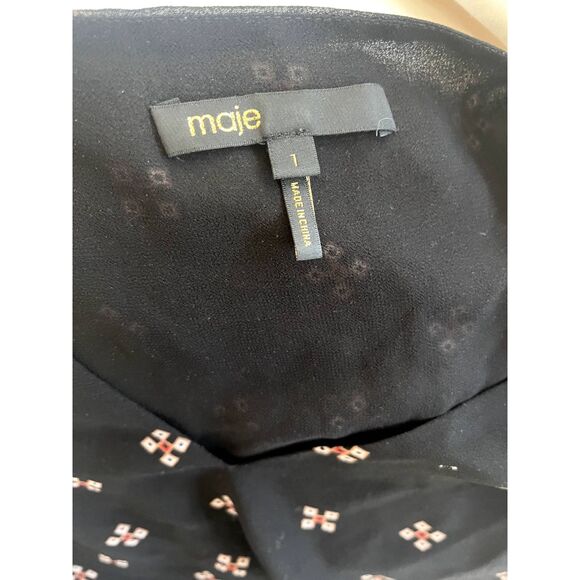 Womens Maje Leona Foulard Print Blouse Semi Sheer Boho Top US Small (1) - Picture 5 of 10